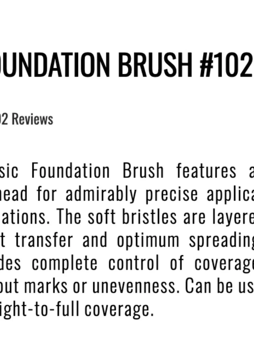 Il Makiage Brush # 102Classic foundation